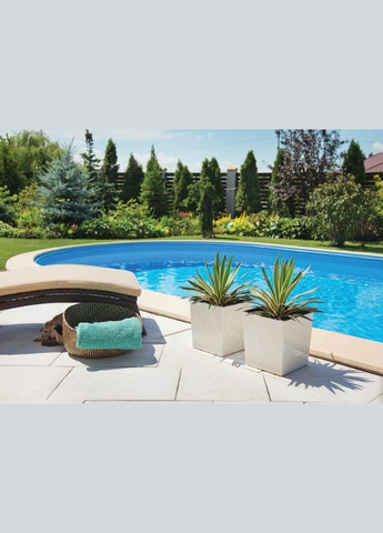 Кашпо 250x250 крем, пластик Lamela Юка (336551357)