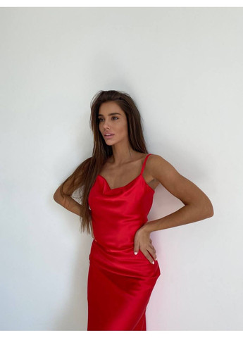 Червона повсякденний сукня жіноча KaraMix однотонна