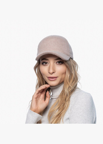 Бейсболка с регулятором женская шерсть бежевая TERENCE LuckyLOOK 283-749 (322782299)