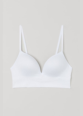 Білий бюстгальтер безшовний з пуш-ап H&M