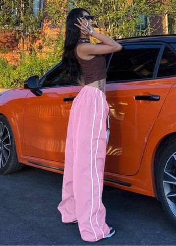 Повседневные оверсайз штаны карго высокой посадки украшены кантом. Україна (322744119)