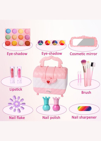 Набір дитячої косметики 166303, дитячій макіяж, манікюр, рожевий кольору, дитяча косметика для дівчаток HUANUO (333824195)