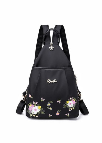 Жіночий рюкзак з вишивкою Black S Italian Bags (291882958)