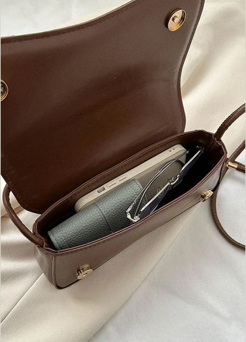 Женская сумка 3973 багет коричневая No Brand (303323102)