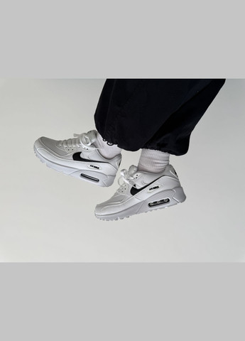 Кросівки жіночі і чоловічі Nike Air Max 90 white | Найк Аір Макс 90 білі No Brand білі демісезони (316231457)