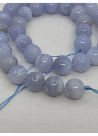 Блакитний агат на нитці без застібки 10 мм 40 см Блакитний No Brand (351355804)