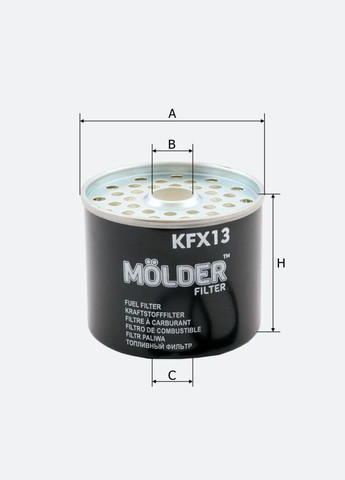 Фільтр паливний Filter KFX 13 (33166RE, KX23, P917X) 4060306700130 Molder (280877475)