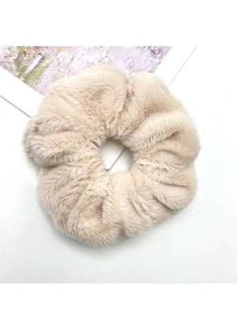 Резинка для волос пудровая пушистая 10 см Fashion (368772132)