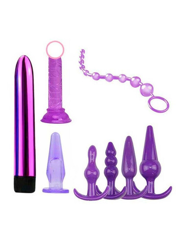 Розовый анально-вагинальный набор из 8 предметов - Анальные игрушки No Brand (288539227)