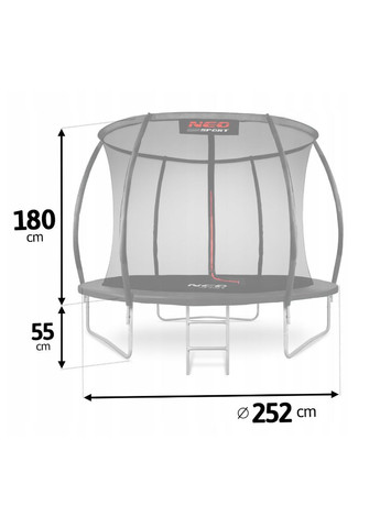 Батут NeoSport Premium 252 см с внутренней сеткой (NS-08C231) Neo Sport (316152123)