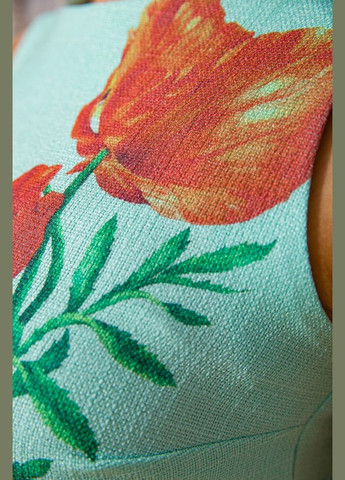 Мятное кэжуал платье Ager с рисунком