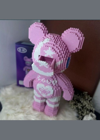 Конструктор Magic Blocks Ведмедик Рожевий на 4031 деталь, світиться у темряві. Ведмедик Bearbrick 50 см Limo Toy (282430874)