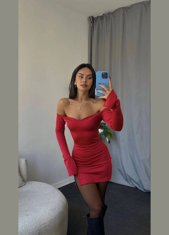 Червона кежуал сукня INLABEL однотонна