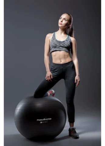 Мяч для фитнеса (фитбол) PS-4013 Ø75 cm PRO Gymball Black Power System (387405761)