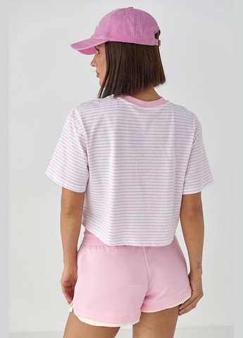 Футболка у смужку вільного крою Lurex - (334451599)