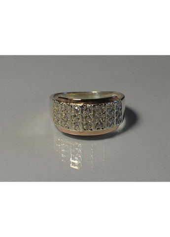 Срібна каблучка з золотими вставками Silver Style (367268427)