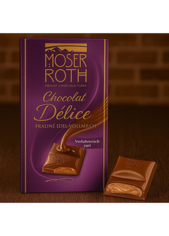 Шоколад Молочный Praline Edel Vollmilch 150 г Германия Moser Roth (346049551)