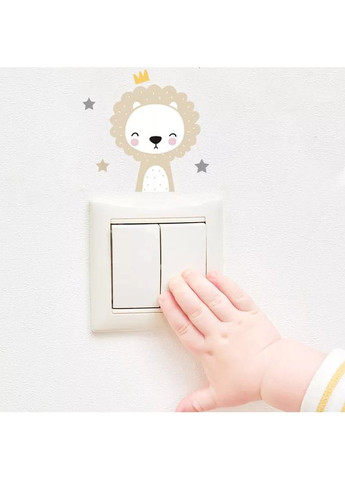 Вінілові наклейки 6 звірят 10 х 7 см 6 штук Б284-6 No Brand (366301987)