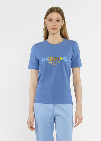 Синяя летняя футболка женская синяя Arber Futbolka WClassic