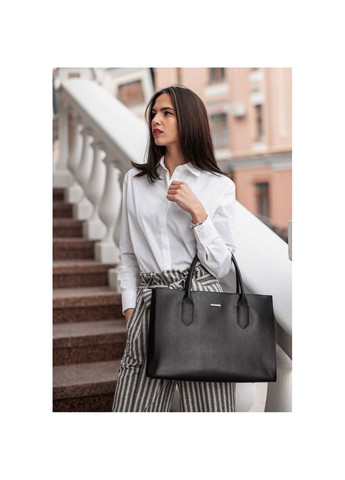 Шкіряна жіноча сумка Шоппер чорна Blackwood (A-026488) BlankNote (328444669)