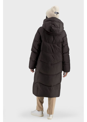 Коричневий зимній Пуховик No Brand