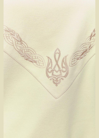 Кремовый демисезонный женский свитшот кремовый с объемными рукавами mkrm4106-1 Modna KAZKA