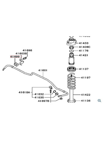 Втулка стабилизатора заднего Q001-0270 Аутлендер 2003-2006 MR403775 Q-FIX Outlander (345736043)