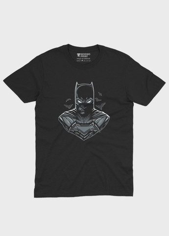 Чорна літня жіноча футболка з принтом супергероя - бетмен (ts001-1-bl-006-003-026-f) Modno