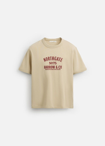 Світло-коричнева футболка Zara