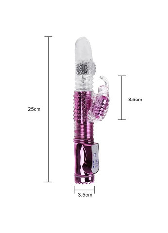 Вибратор двойной Кролик вагинальный для клитора и точки G фиолетовый No Brand (316553383)