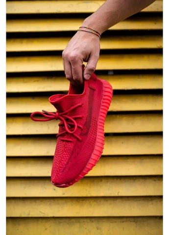 Червоні літні кросівки adidas yeezy boost 350 v2 red адідас ізі буст червоні No Brand