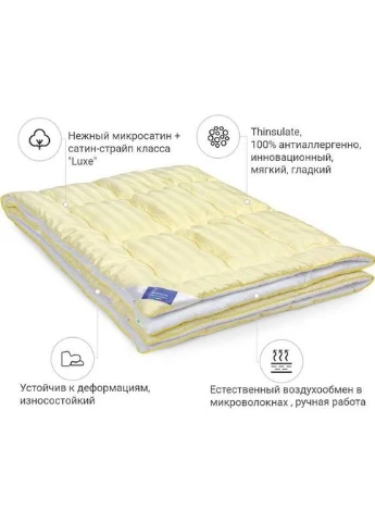 Ковдра антиалергенна 3M Thinsulate №1321 Carmela Hand Made Літня 155x215 см (2200001528369) Mirson антиалергенна 3M Thinsulate №1321 Carmela Hand Mad (379326948)