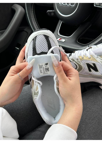 КРОССОВКИ ЖЕНСКИЕ NEW BALANCE 530 WHITE GOLD BLACK PREMIUM НЬЮ БЕЛАНС 530 No Brand чёрные демисезоны (368854833)