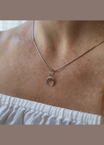 Срібна підвіска оберіг амулет маленька Лунниця без каміння срібло 925 проби Родоване 3273р 0.60г No Brand (306741513)