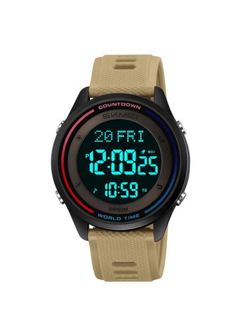 Часы спортивные 2348AT для мужчин с будильником и хронографом электронные черные ProDobro (367266120)