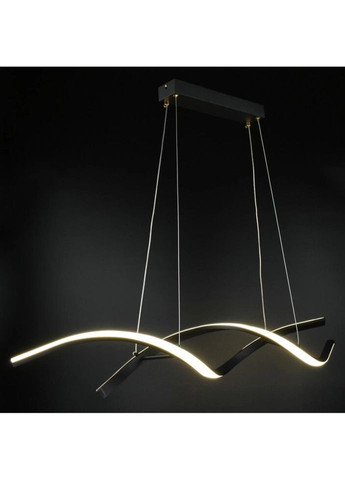 Люстра світлодіодна підвісна LED світильник для квартири на стелю ледве 26968 Чорний 25-100х14х103 см. Sunnysky (335975088)