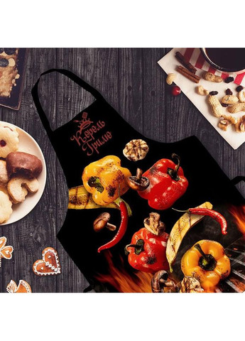 Фартух з дизайном Король Грилю Прикольний фартух з принтом розмір 80×60 Україна ТД (369660021)