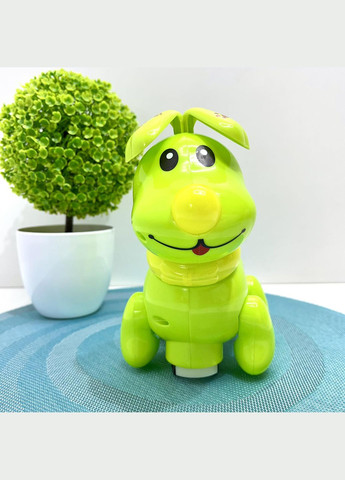 Собачка интерактивная Limo Toy ездит светящийся машущий головой и хвостом Зеленая (EM 070 A) No Brand (324834477)