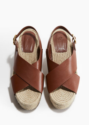 Коричневые эспадрильи H&M однотонный (336432654)