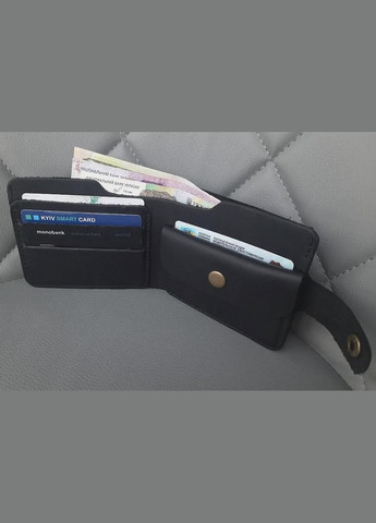 Шкіряний гаманець з іменним гравіюванням в короні унісекс, чорний, 11*9 см No Brand (334702067)