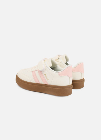 Молочные кеды для девочки цвет молочный цб-00281816 Kimboo