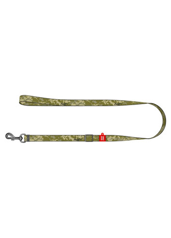 Повідець для собак з нейлону регульований Nylon малюнок "Мілітарі", розмір S, Ш 15 мм, Д 152-183 см WAUDOG (322642591)