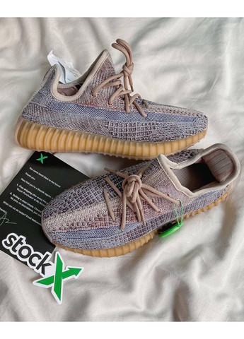 Серые демисезонные кроссовки мужские adidas yeezy boost 350 v2 fade адидас изи буст No Brand