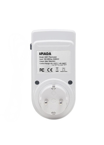 Автоматичний Цифровий терморегулятор (термостат) у розетку з функцією програмування No Brand (301221382)
