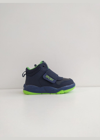 Синие демисезонные кожаные ботинки 22 г 14 см синий артикул д243 Weestep