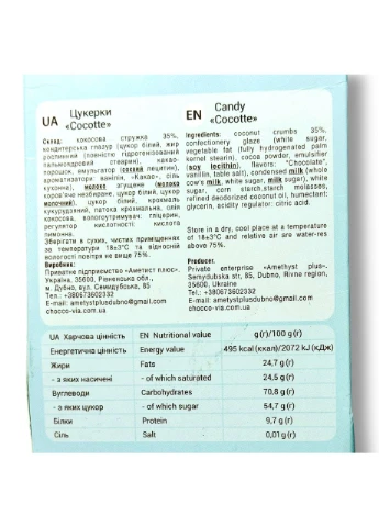 Конфеты candy cocotte 200 г Chocco Via (394705363)