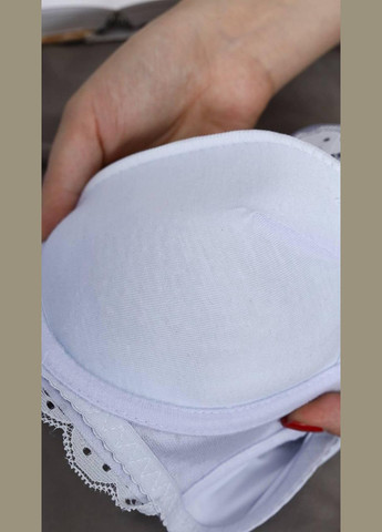 Белый балконет бюстгальтер женский белого цвета No Brand полиамид, эластан