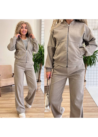 Костюм 3073 кашемир двойка елка,бомбер и брюки прямого кроя Україна (367915034)