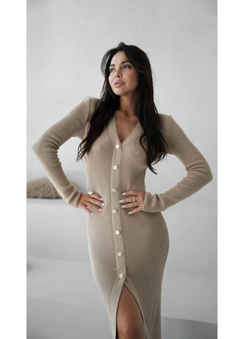 Бежева повсякденний сукня жіноча Україна однотонна