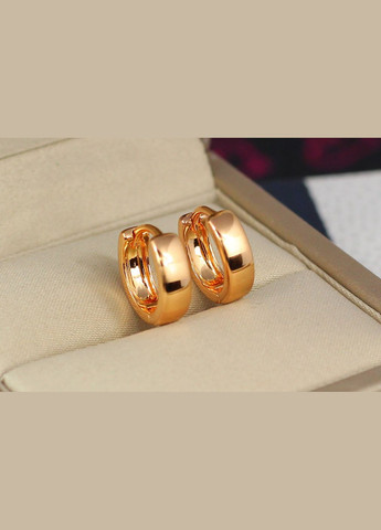 Сережки кільця з малюнком крокрені горизонтальні смужки 1,4 см золотисті Xuping Jewelry (316607497)